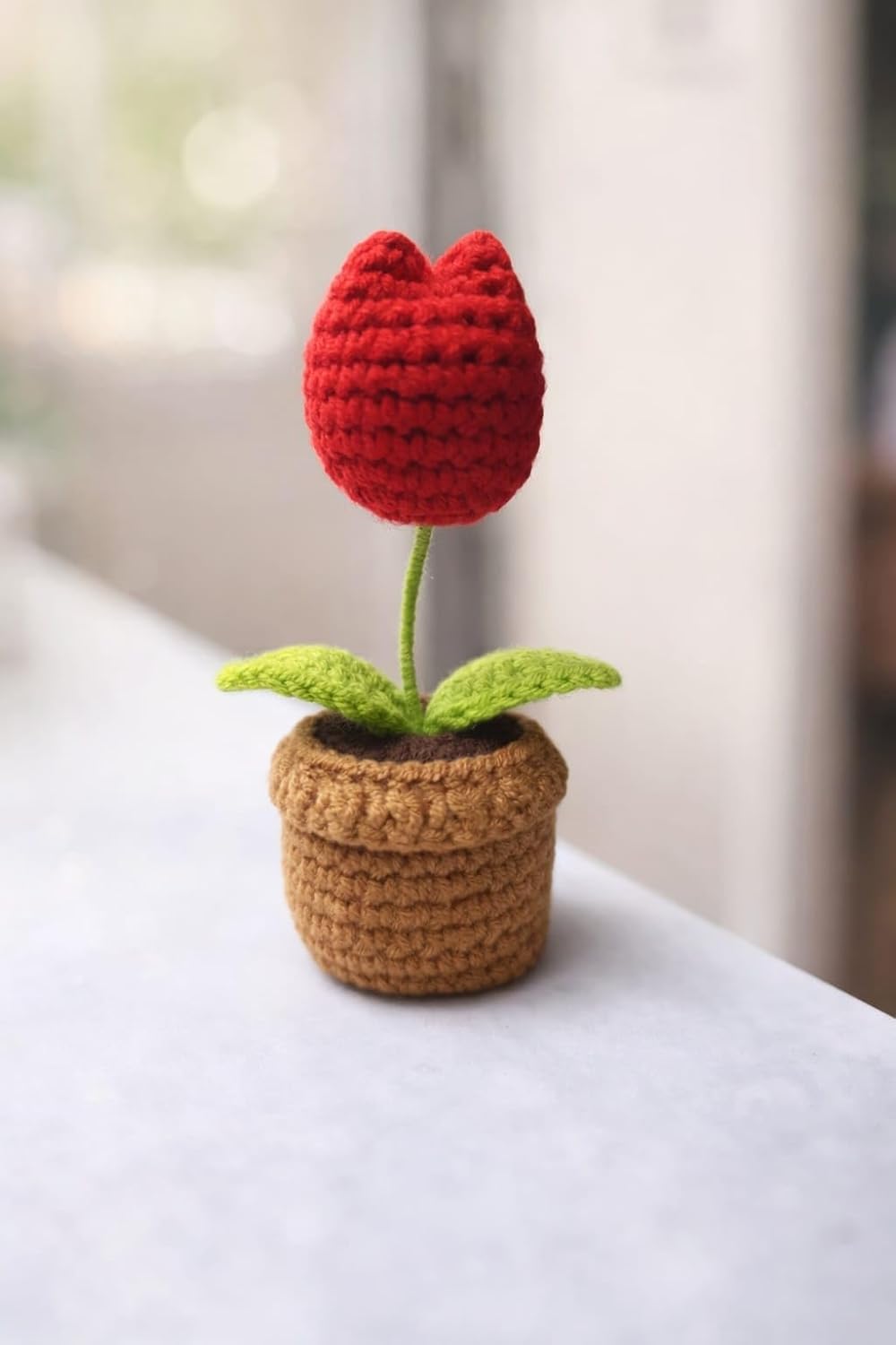 Crocheto Handmade Crochet Tulip Plant in Pot